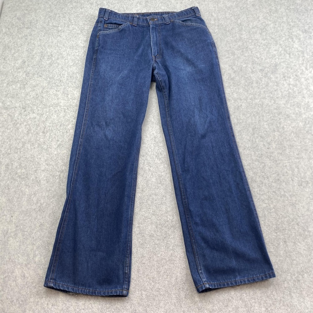 Vintage 80s Levis Jeans Mens 30x29 Blue Relaxed Straight Orange Tab 45395-0617